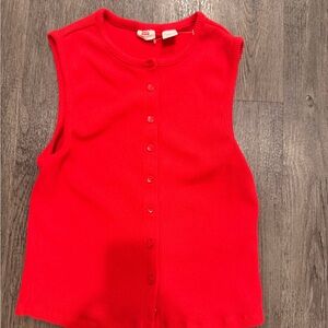 Levi's Bright Red Ribbed Top